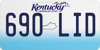 KY license plate 690LID