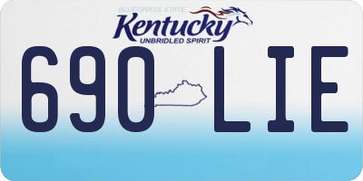 KY license plate 690LIE