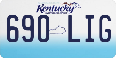 KY license plate 690LIG