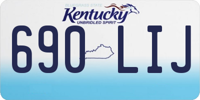 KY license plate 690LIJ
