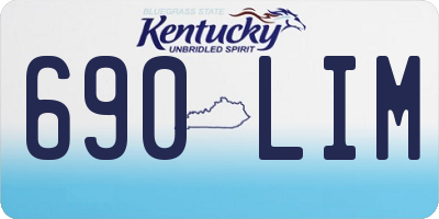 KY license plate 690LIM