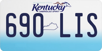 KY license plate 690LIS