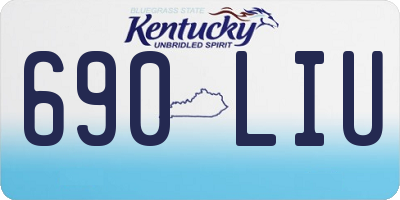 KY license plate 690LIU