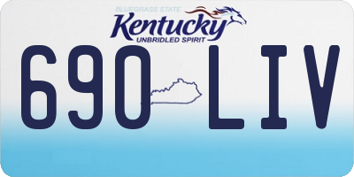 KY license plate 690LIV