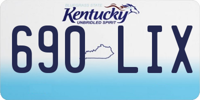 KY license plate 690LIX