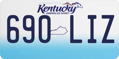KY license plate 690LIZ
