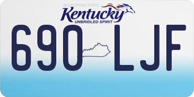 KY license plate 690LJF
