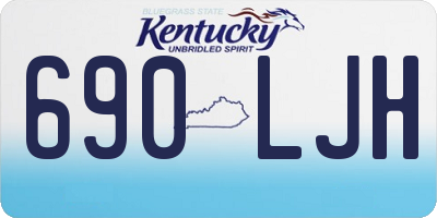 KY license plate 690LJH