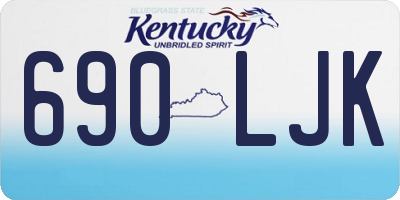 KY license plate 690LJK