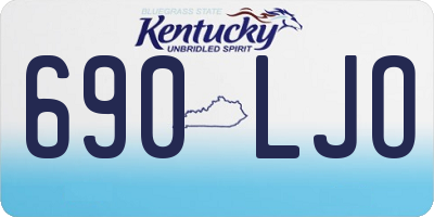 KY license plate 690LJO
