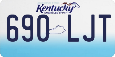 KY license plate 690LJT