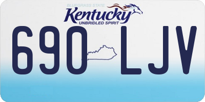 KY license plate 690LJV