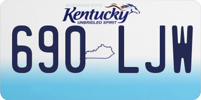 KY license plate 690LJW