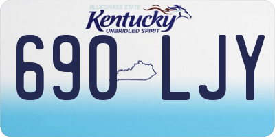 KY license plate 690LJY