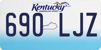 KY license plate 690LJZ