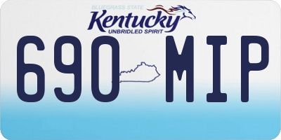 KY license plate 690MIP