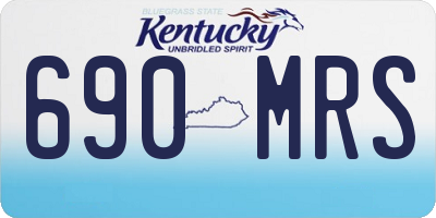 KY license plate 690MRS