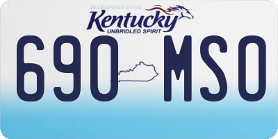 KY license plate 690MSO