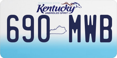 KY license plate 690MWB