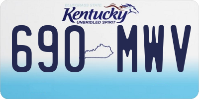 KY license plate 690MWV