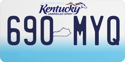 KY license plate 690MYQ