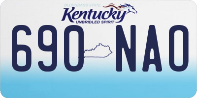 KY license plate 690NAO