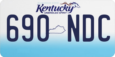 KY license plate 690NDC