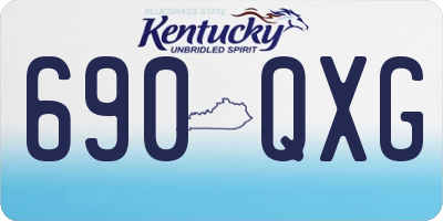 KY license plate 690QXG