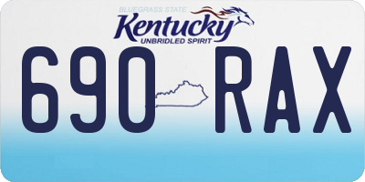 KY license plate 690RAX