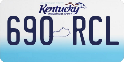 KY license plate 690RCL