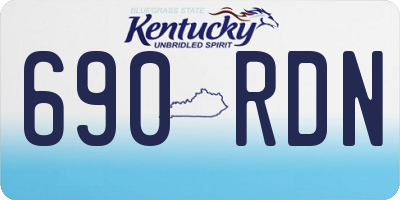 KY license plate 690RDN