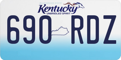 KY license plate 690RDZ
