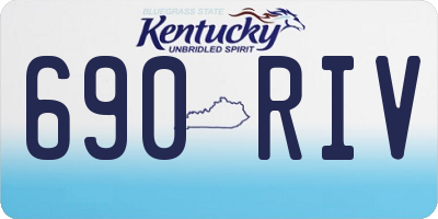 KY license plate 690RIV