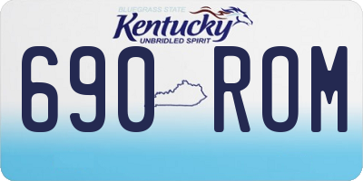 KY license plate 690ROM