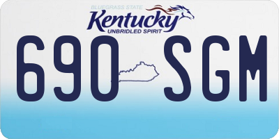 KY license plate 690SGM