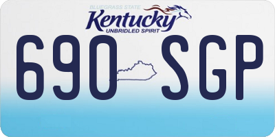 KY license plate 690SGP