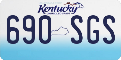 KY license plate 690SGS