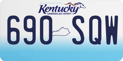 KY license plate 690SQW