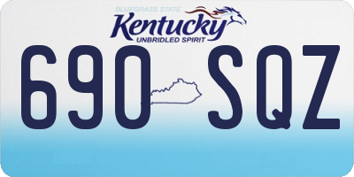 KY license plate 690SQZ