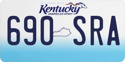 KY license plate 690SRA