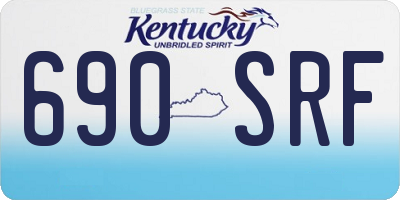 KY license plate 690SRF