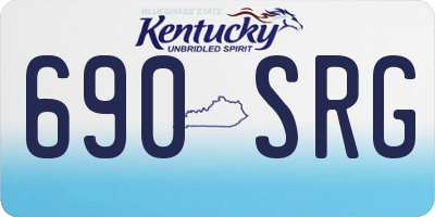 KY license plate 690SRG