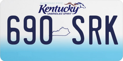 KY license plate 690SRK