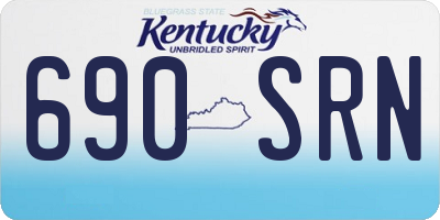 KY license plate 690SRN