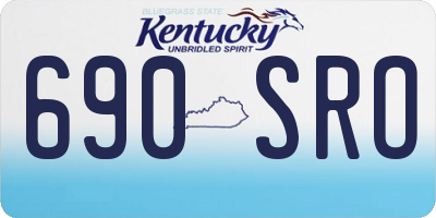 KY license plate 690SRO