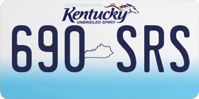 KY license plate 690SRS