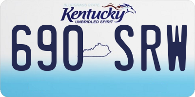 KY license plate 690SRW