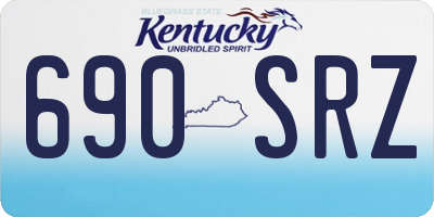 KY license plate 690SRZ