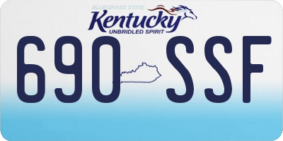 KY license plate 690SSF