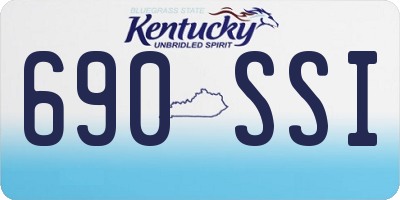 KY license plate 690SSI